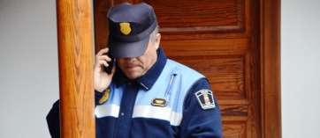 Antonio Mederos, jefe accidental de la Policía Local, esta mañana en las Casas Consistoriales de San Juan (Foto TA)