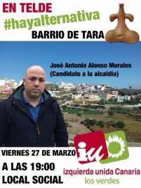 Cartel de la visita (Foto TA)