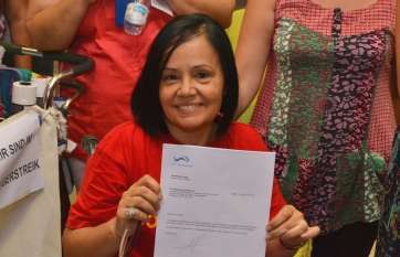 Margarita Alonso, portavoz de los vecinos del pueblo de Ojos de Garza (Foto TA)