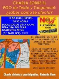 Cartel de la charla informativa (Foto TA)