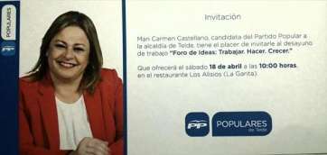 Invitación del acto (Foto TA)