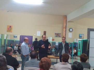 Momento de la reunión de Martel en Lomo Cementerio