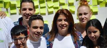 Carmen Hernández, en un encuentro de jóvenes de NC de Telde (Foto TA)