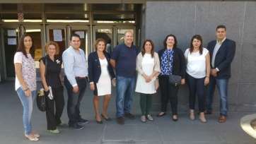 La candidata a la Alcaldía con miembros de su plancha electoral (Foto TA)