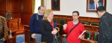 La alcaldesa, en un Pleno reciente del Ayuntamiento de Telde (Foto TA)