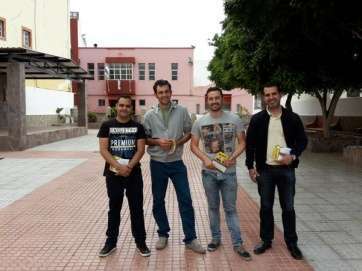 Imagen de visita de Unidos por Gran Canaria en Telde a La Viña (Foto de Twitter de Unidos por Gran Canaria)