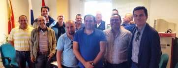 Pablo Rodríguez con taxistas de Telde (Foto TA)