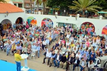 Imagen aérea del acto (Foto Antonio Alí)