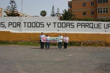 Protesta de la Plataforma para reivindicar el Parque Urbano de Melenara (Foto de archivo de TA)