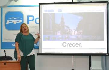 Presentación de la página web de la candidata a la Alcaldía del PP, Mari Carmen Castellano (Foto TA)