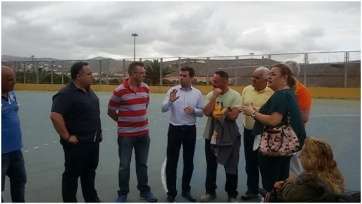 Castellano, en las instalaciones deportivas del Valle de Jinámar (Foto TA)