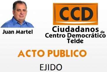 Cartel del acto que el CCD va a celebrar en local social de El Ejido (Foto TA)