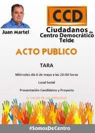 Cartel de invitación del acto público del CCD en Tara (Foto TA)