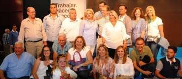 Grupo de militantes de Telde, en el acto de este domingo (Foto TA)