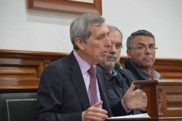 Reyes, en un Pleno de Telde reciente (Foto TA)