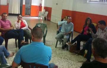 Imagen del encuentro de Nueva Canarias Telde con los vecinos de Montaña Las Palmas (Foto TA)