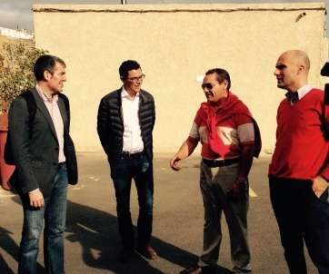 El candidato al Gobierno de Canarias por CC, Fernando Clavijo, y el candidato a la Alcaldía de Telde, Pablo Rodríguez (Foto TA)