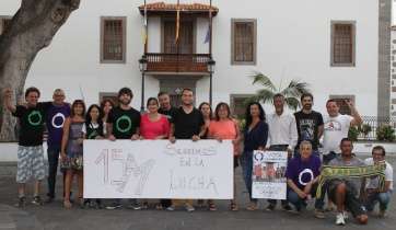Momento de la concentración de este viernes en San Juan (Foto TA)