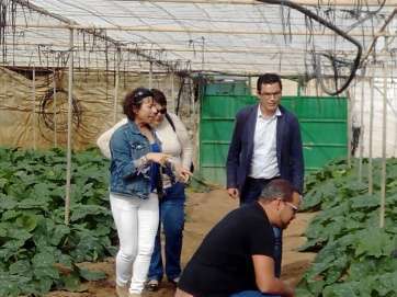 Visita del candidato a la Alcaldía de Telde por CC, Pablo Rodríguez, a un finca teldense (Foto TA)