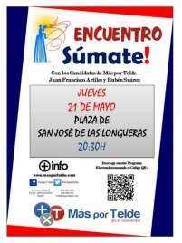 Cartel del encuentro de Más por Telde en San José de Las Longueras (Foto TA)