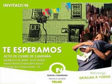 Invitación de NC a la fiesta de fin de campaña (Foto TA)