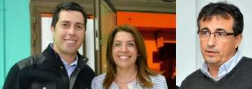 Alejandro Ramos, Carmen Hernández y Juan Francisco Artiles, líderes de PSOE, NC y Más por Telde (Foto TA)