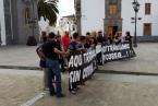 Protesta de los trabajadores de Fomentas en la Plaza de San Juan (Foto TA)