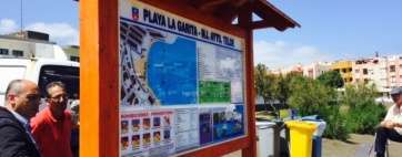 Panel informativo ubicado en La Garita (Foto TA)