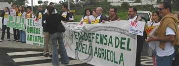 Imagen de archivo de una protesta en Telde contra la Tangencial (Foto TA)