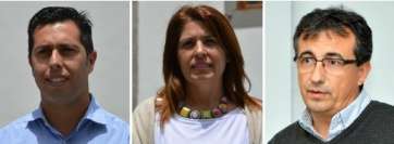 Los líderes de los tres partidos que quieren formar un pacto en Telde (Foto TA)