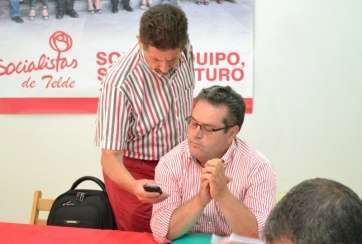 Delegados de Más por Telde en la mesa de negociación (Foto TA)