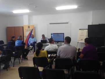 Imagen de la Junta de Seguridad celebrada esta mañana en la sede de Protección Civil (Foto TA)