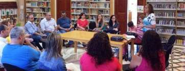 Momento de la reunión del personal de Gestel y Fomentas con el nuevo Gobierno, el pasado 25 de junio (Foto TA)