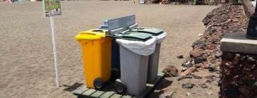 Isla ecológica en la playa de Melenara (Foto TA)