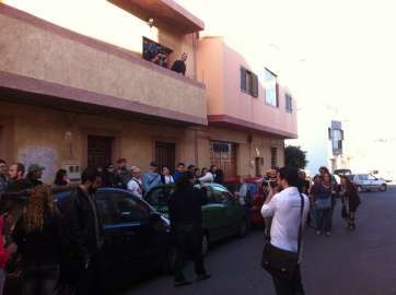 Imagen de archivo de una  protesta en El Caracol en contra de un desahucio (Foto TA)