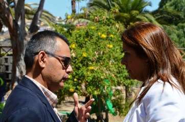La alcaldesa Carmen Hernández y el concejal de Planeamiento y Medio Ambiente, Álvaro Monzón (Foto TA)