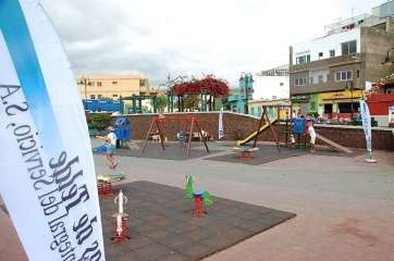 Banderola de Aguas de Telde (Foto TA)