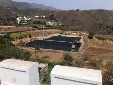 Estado actual de los trabajos en el antiguo campo de fútbol de Lomo Magullo (Foto TA)