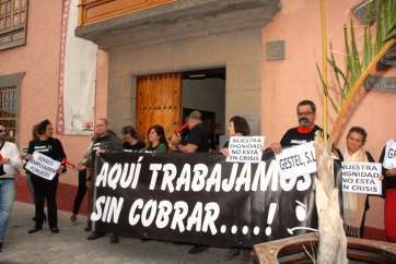 Imagen de archivo de una protesta del personal de Gestel (Foto TA)