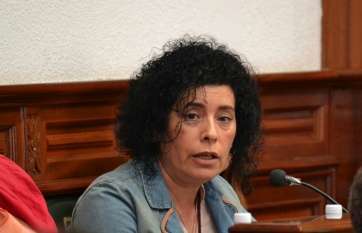 Josefa Milán, en el Pleno en el que anunció su marcha del primer plano de la vida política (Foto TA)