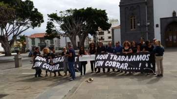 Imagen de archivo de una protesta del personal de Fomentas (Foto TA)