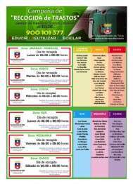 Cartel de horarios de recogida (Foto TA)