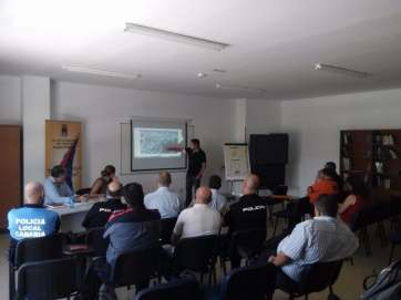Momento de la reunión de la Junta de Seguridad Local (Foto TA)