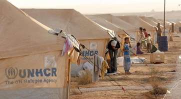 Refugiados sirios en un campamento jordano (Foto Agencia Efe)