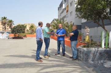 Visita a las obras de rehabilitación del Valle de Jinámar (foto TA).