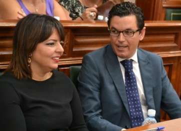 Gloria Cabrera y Pablo Rodríguez, concejales de CC en el Ayuntamiento de Telde (Foto TA)