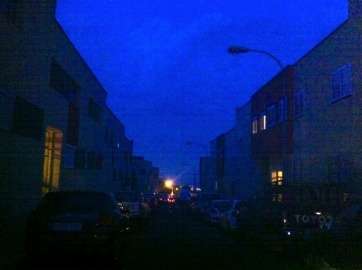 Calle de Sirinoque, sin alumbrado público (Foto TA)