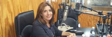 Carmen Hernández, en los estudios de Radio Faycán esta misma tarde (Foto TA)