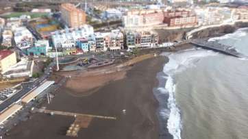 Efectos de la tromba de agua en Melenara (Foto TA)