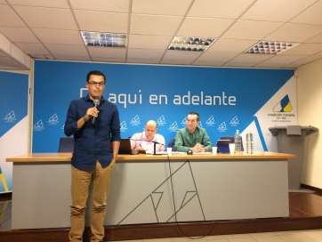 Pablo Rodríguez, esta mañana durante el Consejo Político Nacional de CC (Foto TA)